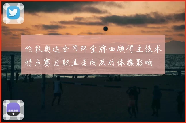 伦敦奥运会吊环金牌回顾得主技术特点赛后职业走向及对体操影响